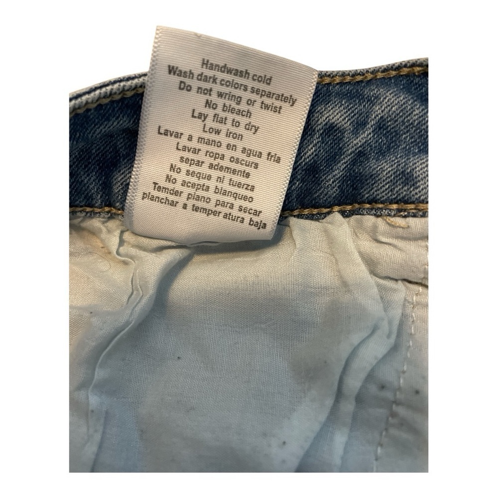 Judy Blue Light Blue Distressed Jean Shorts with crochet accents - Picture 6 of 6